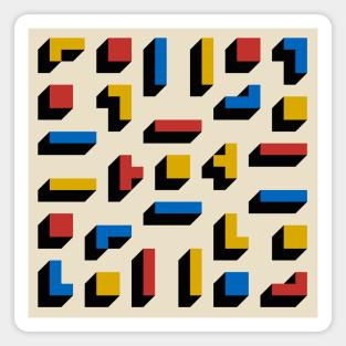 Tetris Blocks Bauhaus Magnet
